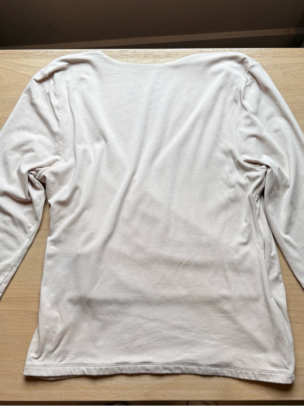 Soft Surroundings Beige Faux Wrap Top Size Large Soft Cozy - Picture 6 of 6